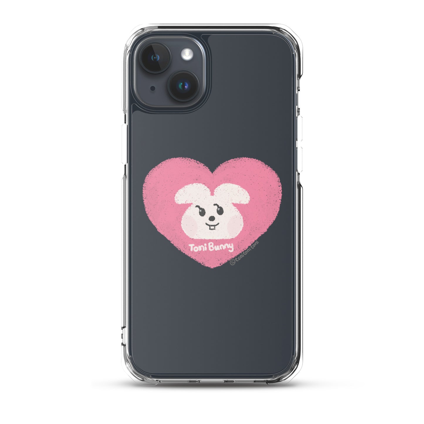 π ToniBunny Pink Heart iPhone Clear Case π