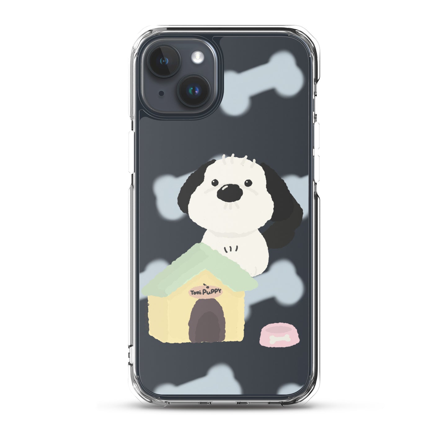 🐾 Blue Pattern ToniPuppy iPhone Clear Case 🐾