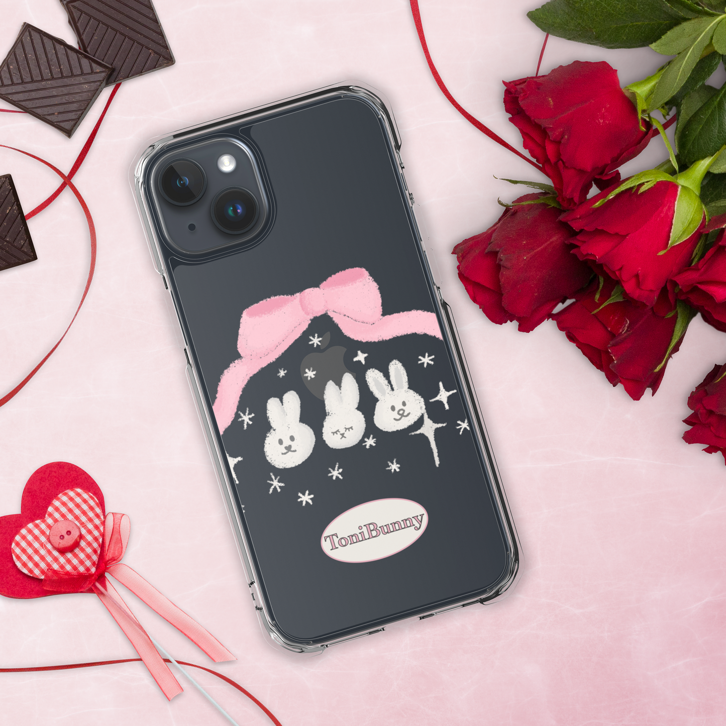 π ToniBunny Ribbon Bunny Friends iPhone Clear Case π
