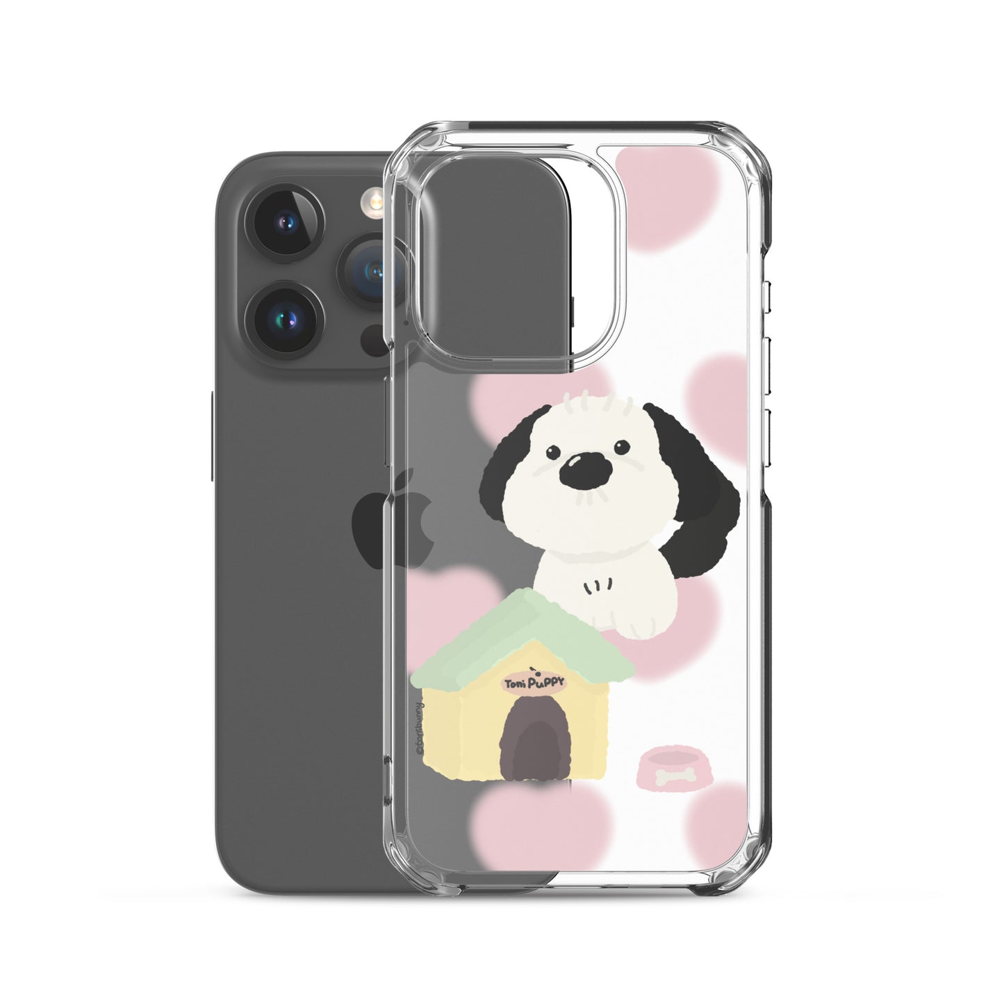 ๐ถ Pink Pattern ToniPuppy iPhone Clear Case ๐ถ