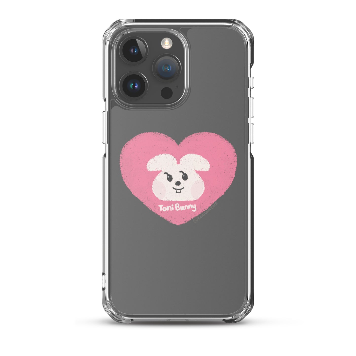 π ToniBunny Pink Heart iPhone Clear Case π