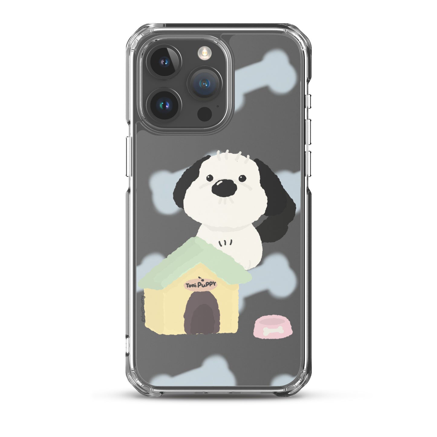 🐾 Blue Pattern ToniPuppy iPhone Clear Case 🐾