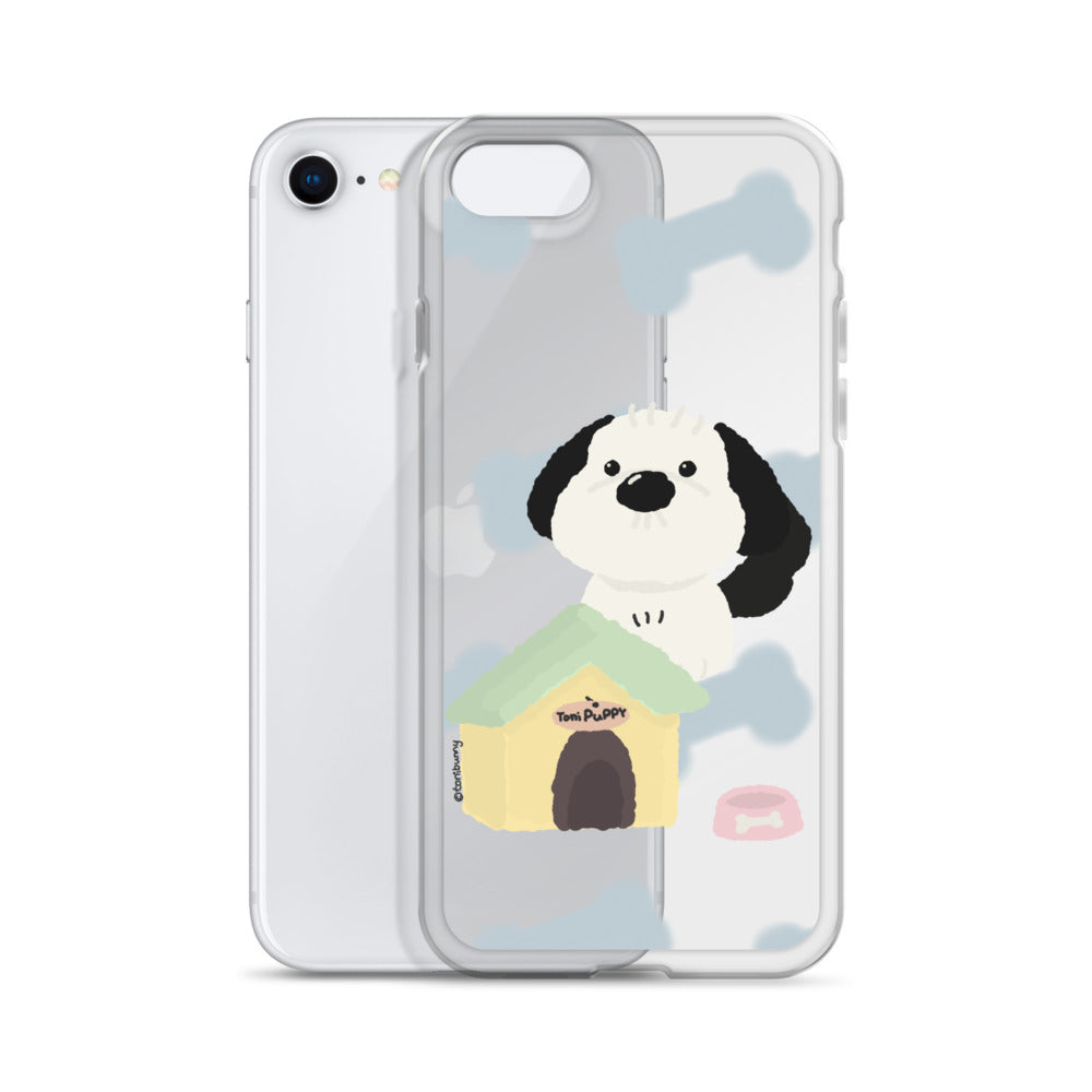 🐾 Blue Pattern ToniPuppy iPhone Clear Case 🐾