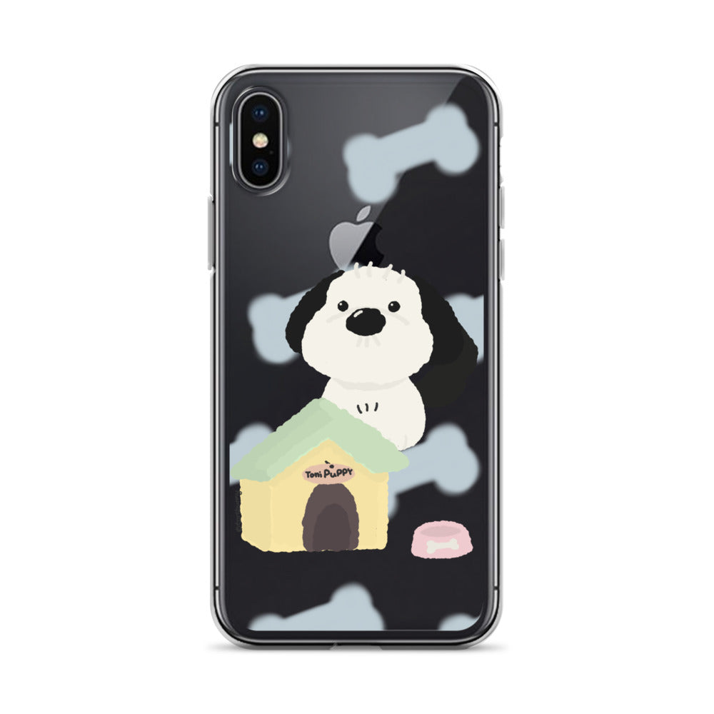 🐾 Blue Pattern ToniPuppy iPhone Clear Case 🐾