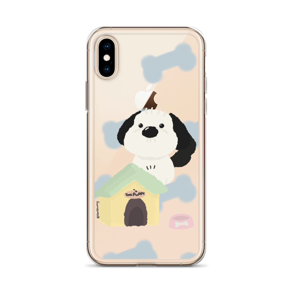 🐾 Blue Pattern ToniPuppy iPhone Clear Case 🐾