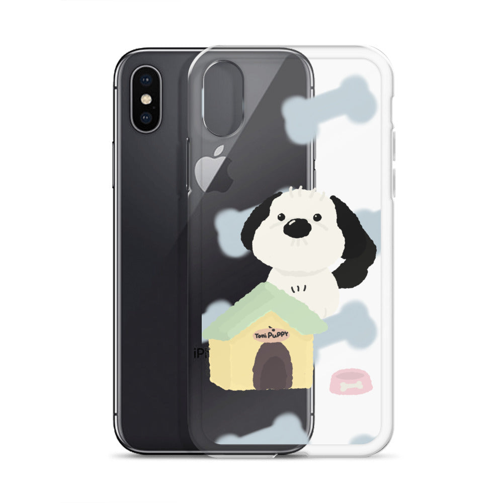 🐾 Blue Pattern ToniPuppy iPhone Clear Case 🐾
