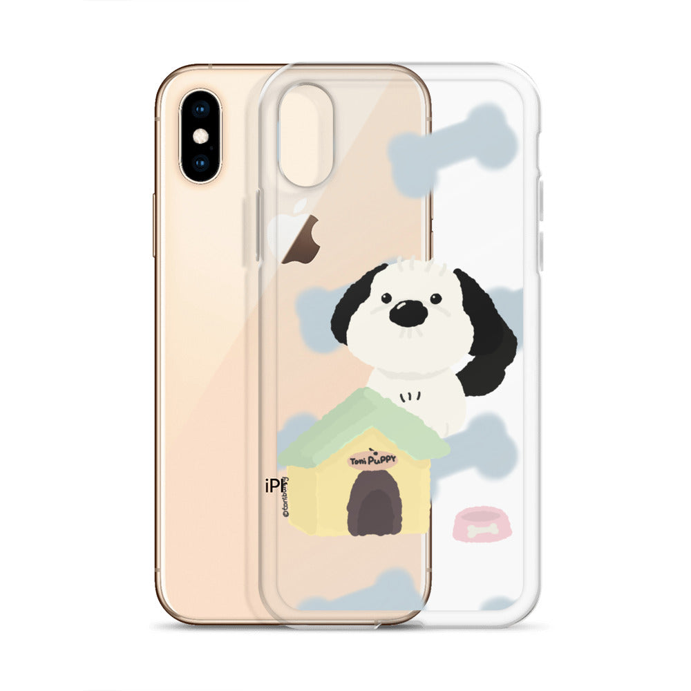 🐾 Blue Pattern ToniPuppy iPhone Clear Case 🐾