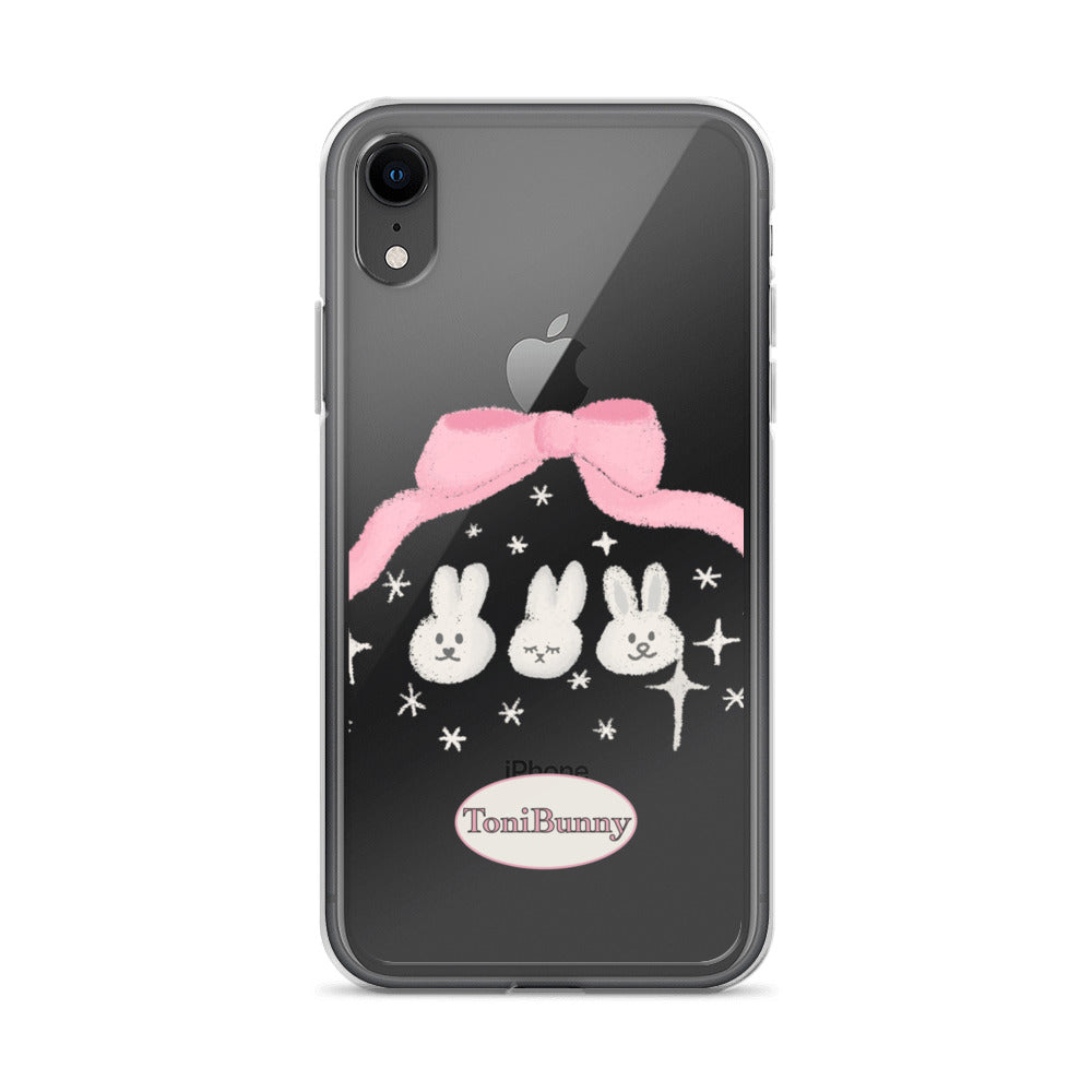π ToniBunny Ribbon Bunny Friends iPhone Clear Case π