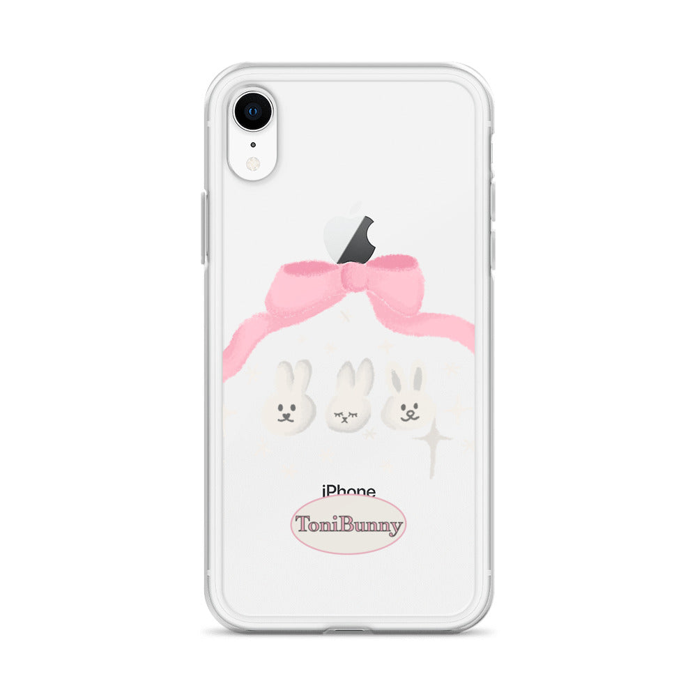 π ToniBunny Ribbon Bunny Friends iPhone Clear Case π