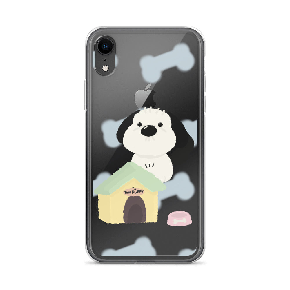 🐾 Blue Pattern ToniPuppy iPhone Clear Case 🐾