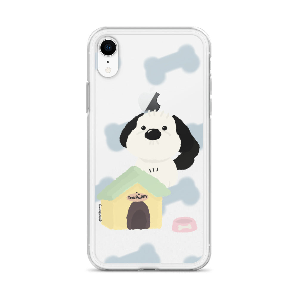 🐾 Blue Pattern ToniPuppy iPhone Clear Case 🐾