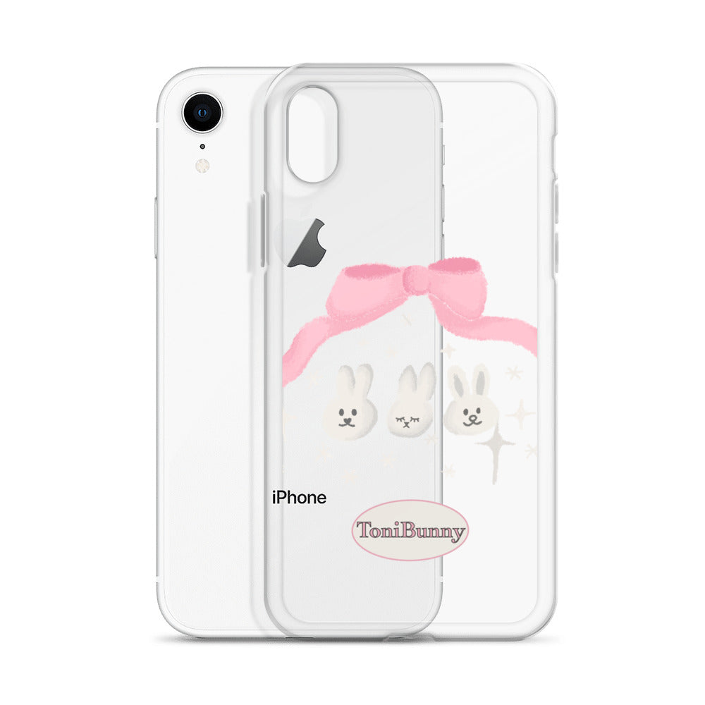 π ToniBunny Ribbon Bunny Friends iPhone Clear Case π