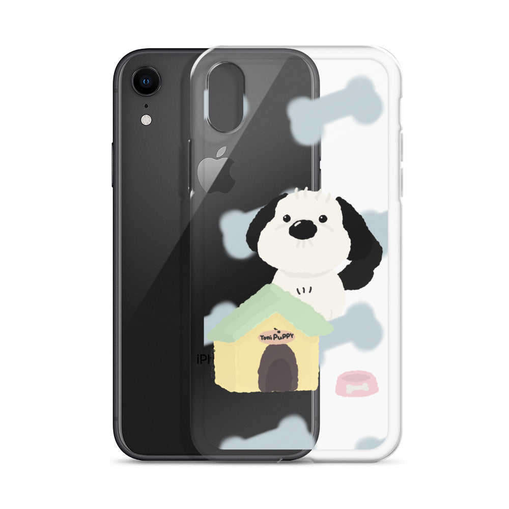 🐾 Blue Pattern ToniPuppy iPhone Clear Case 🐾