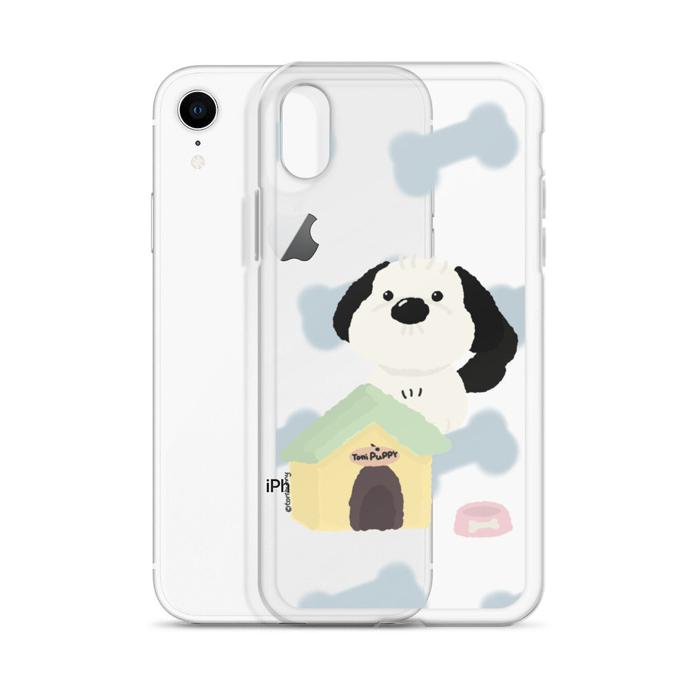 🐾 Blue Pattern ToniPuppy iPhone Clear Case 🐾