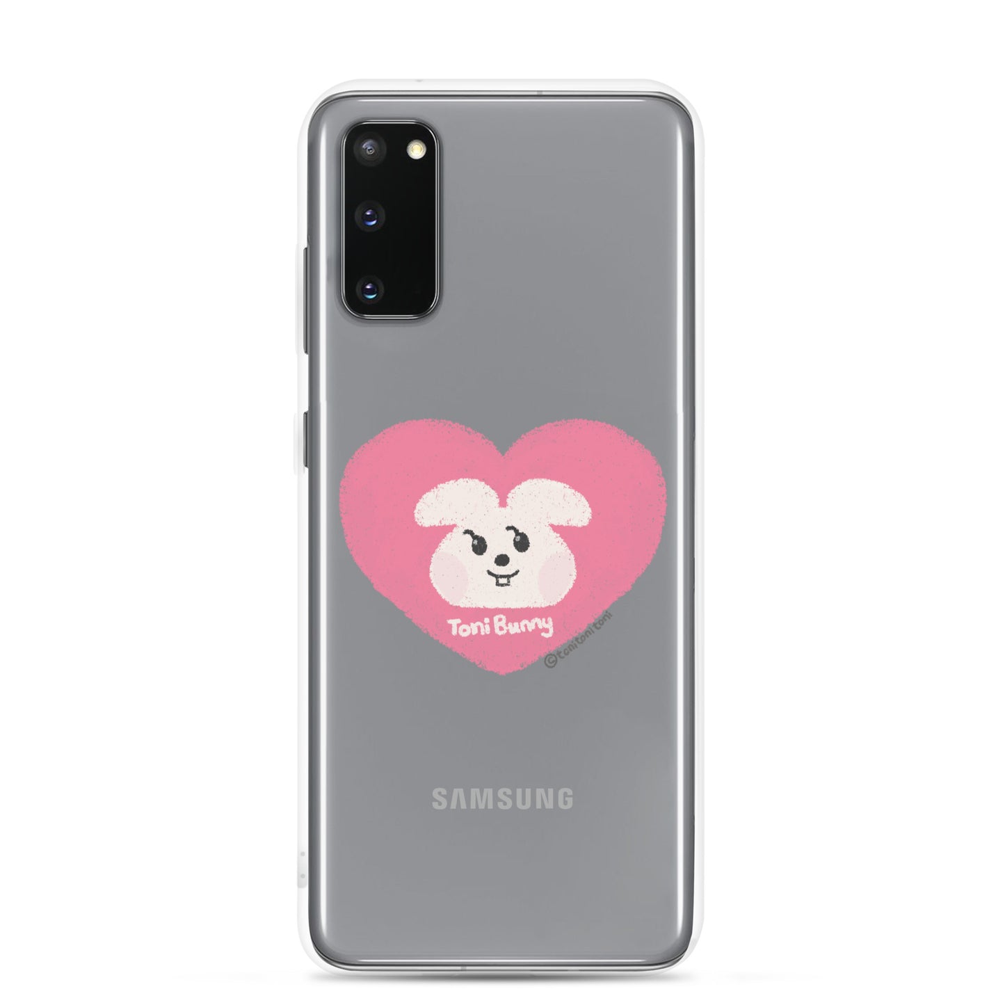 π ToniBunny Pink Heart Logo Samsung Clear Case π