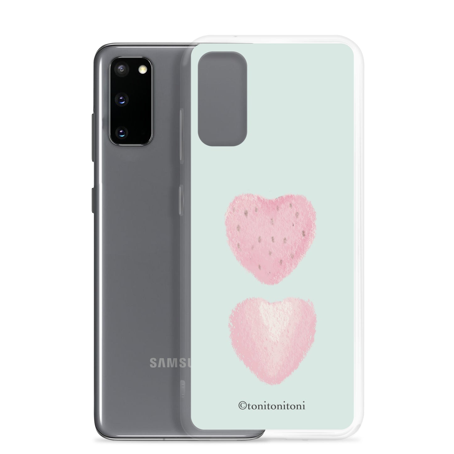 π Blue Strawberry Samsung Clear Case π