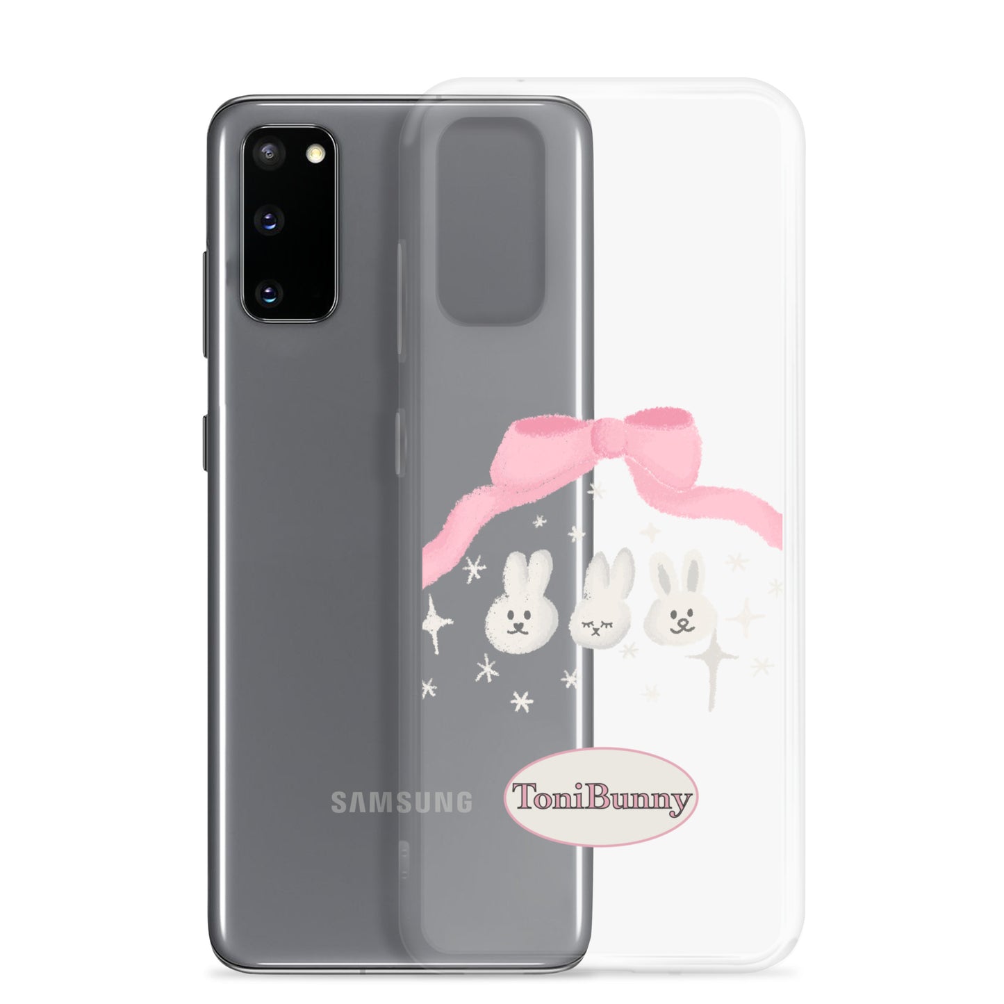 π ToniBunny Ribbon Bunny Friends Samsung Clear Case π