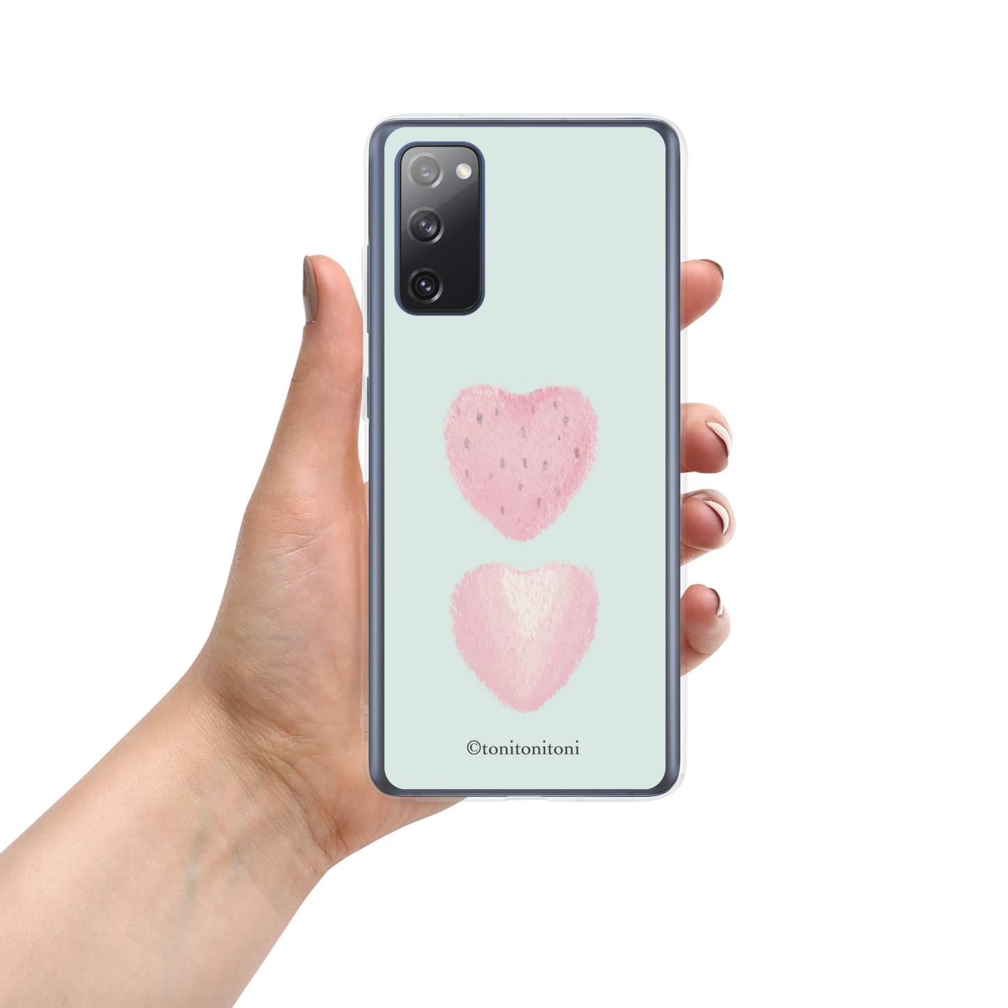 π Blue Strawberry Samsung Clear Case π