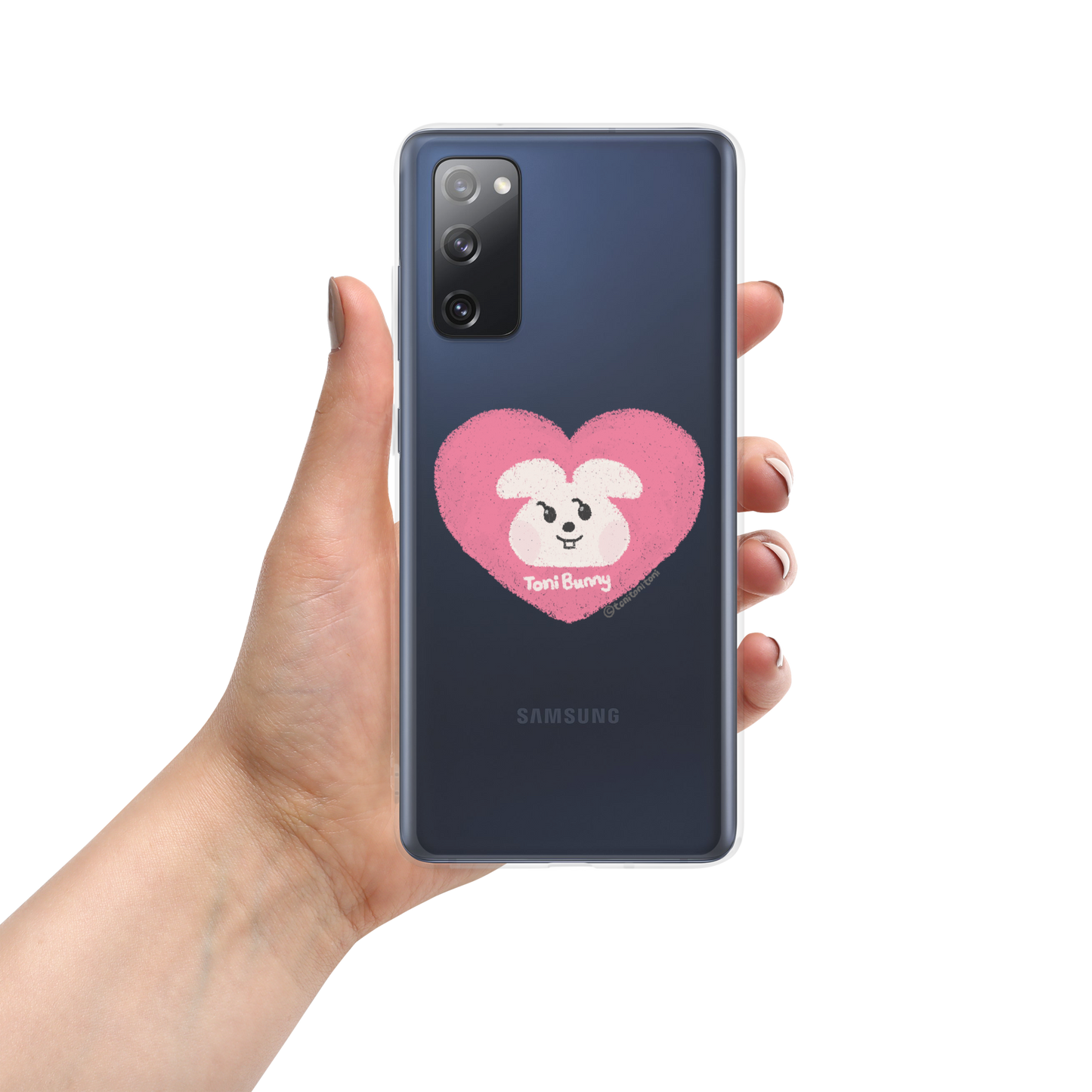 π ToniBunny Pink Heart Logo Samsung Clear Case π