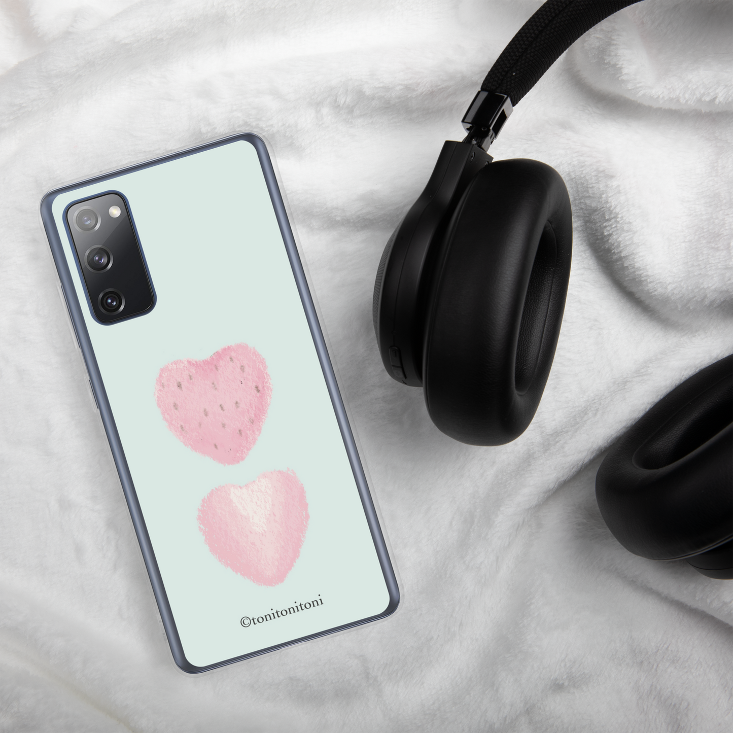 π Blue Strawberry Samsung Clear Case π