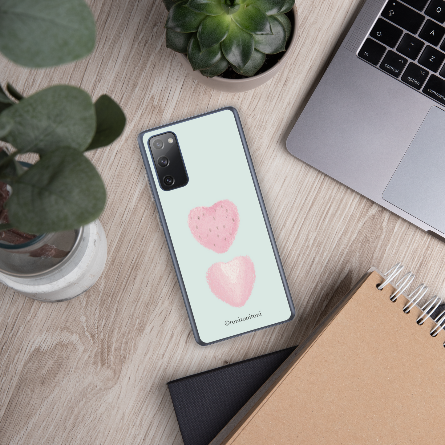 π Blue Strawberry Samsung Clear Case π
