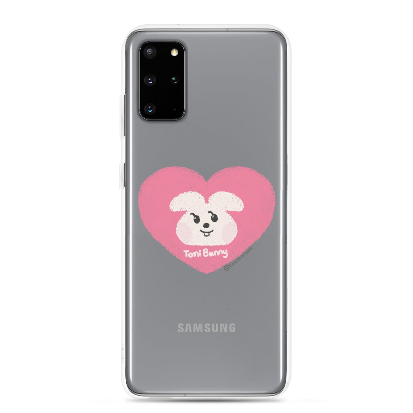 π ToniBunny Pink Heart Logo Samsung Clear Case π