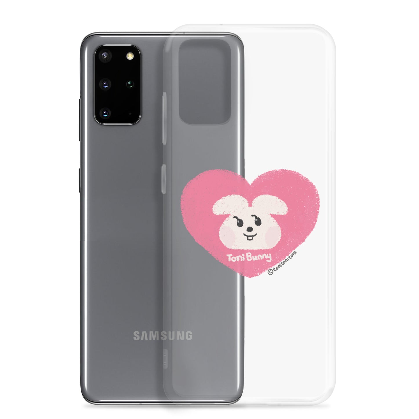 π ToniBunny Pink Heart Logo Samsung Clear Case π