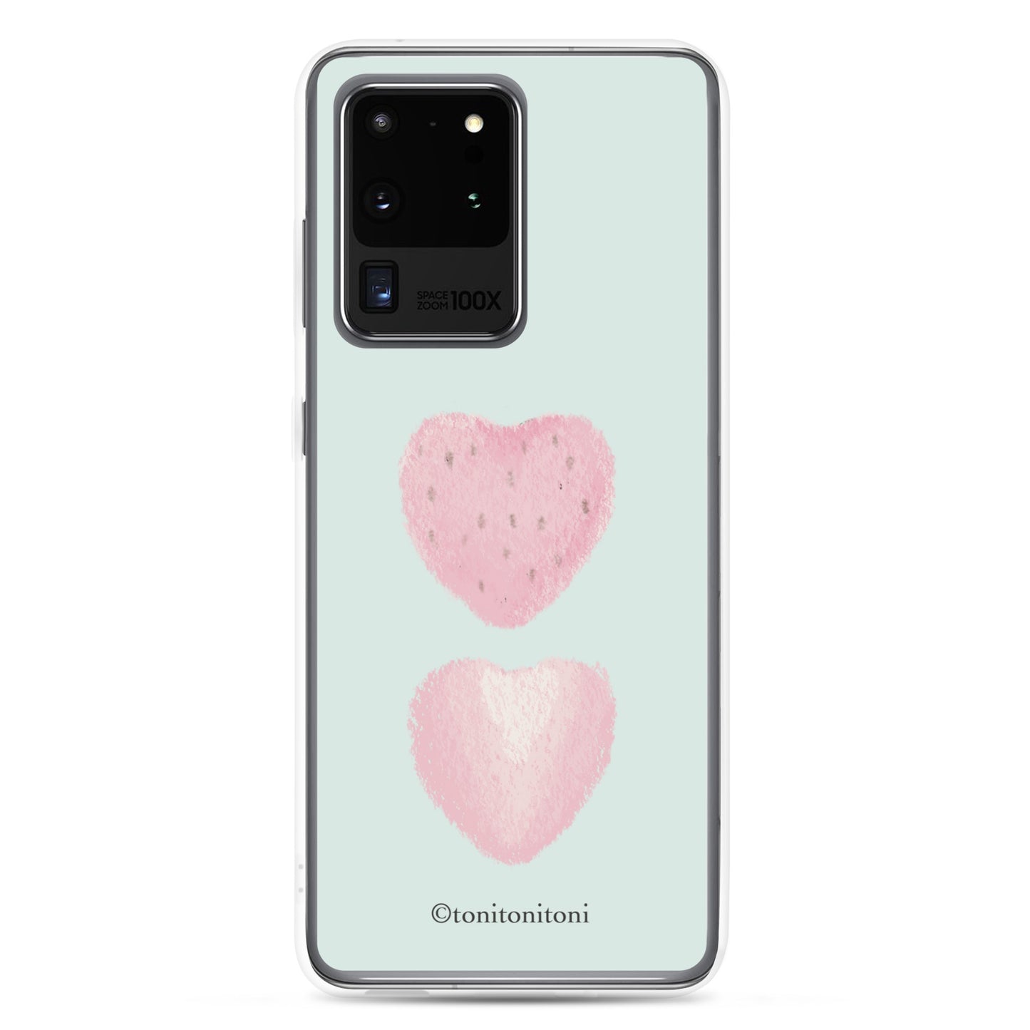 π Blue Strawberry Samsung Clear Case π