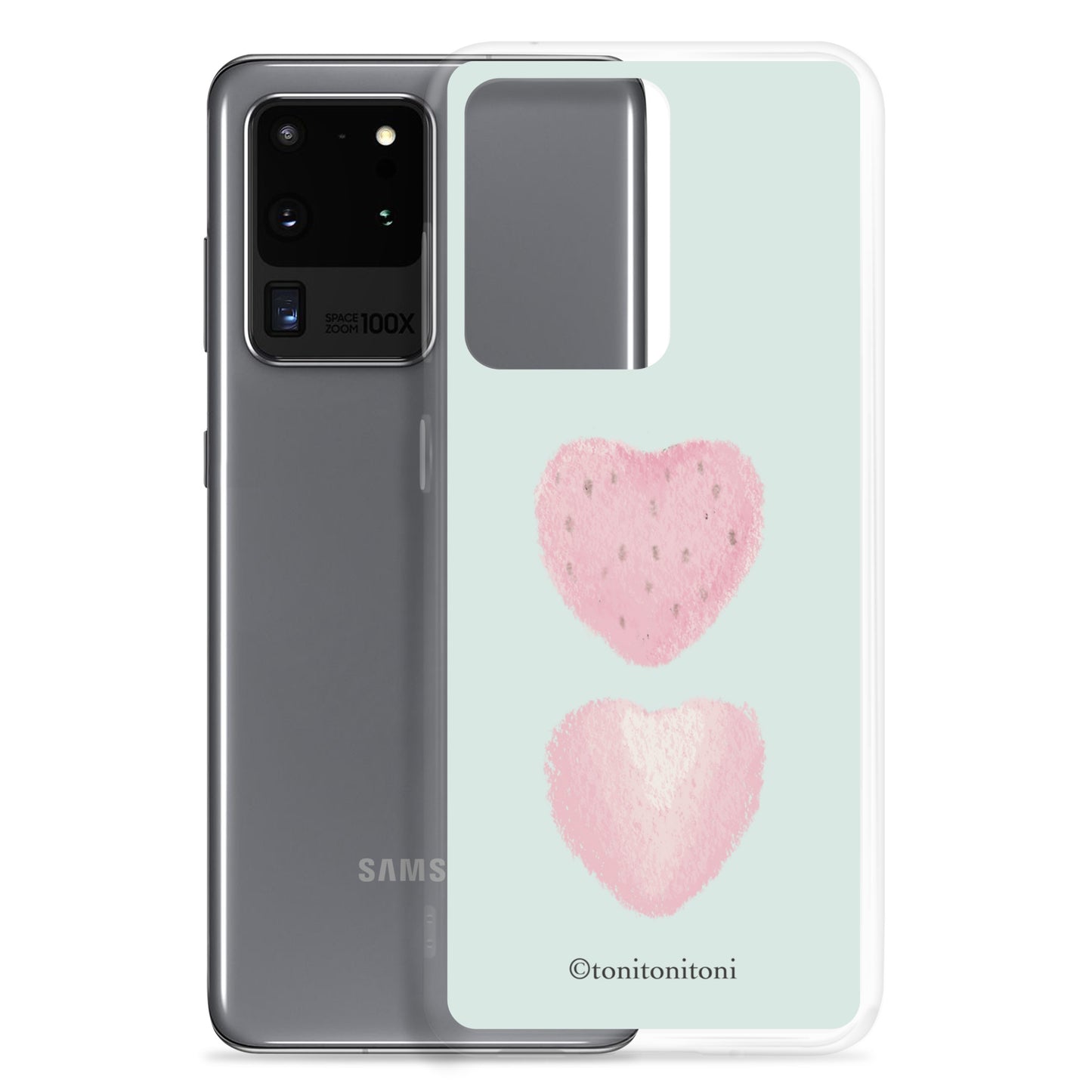 π Blue Strawberry Samsung Clear Case π