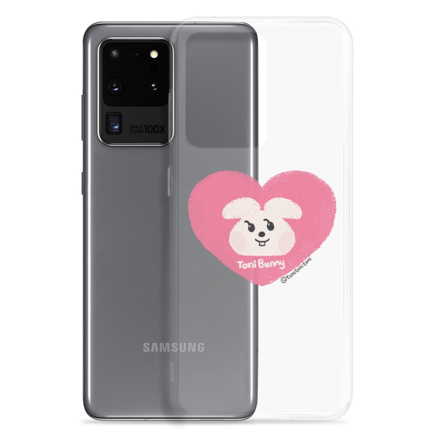 π ToniBunny Pink Heart Logo Samsung Clear Case π