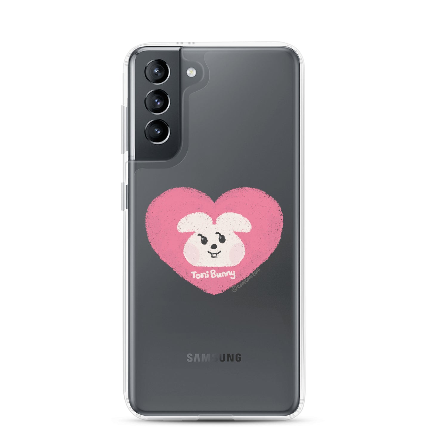 π ToniBunny Pink Heart Logo Samsung Clear Case π