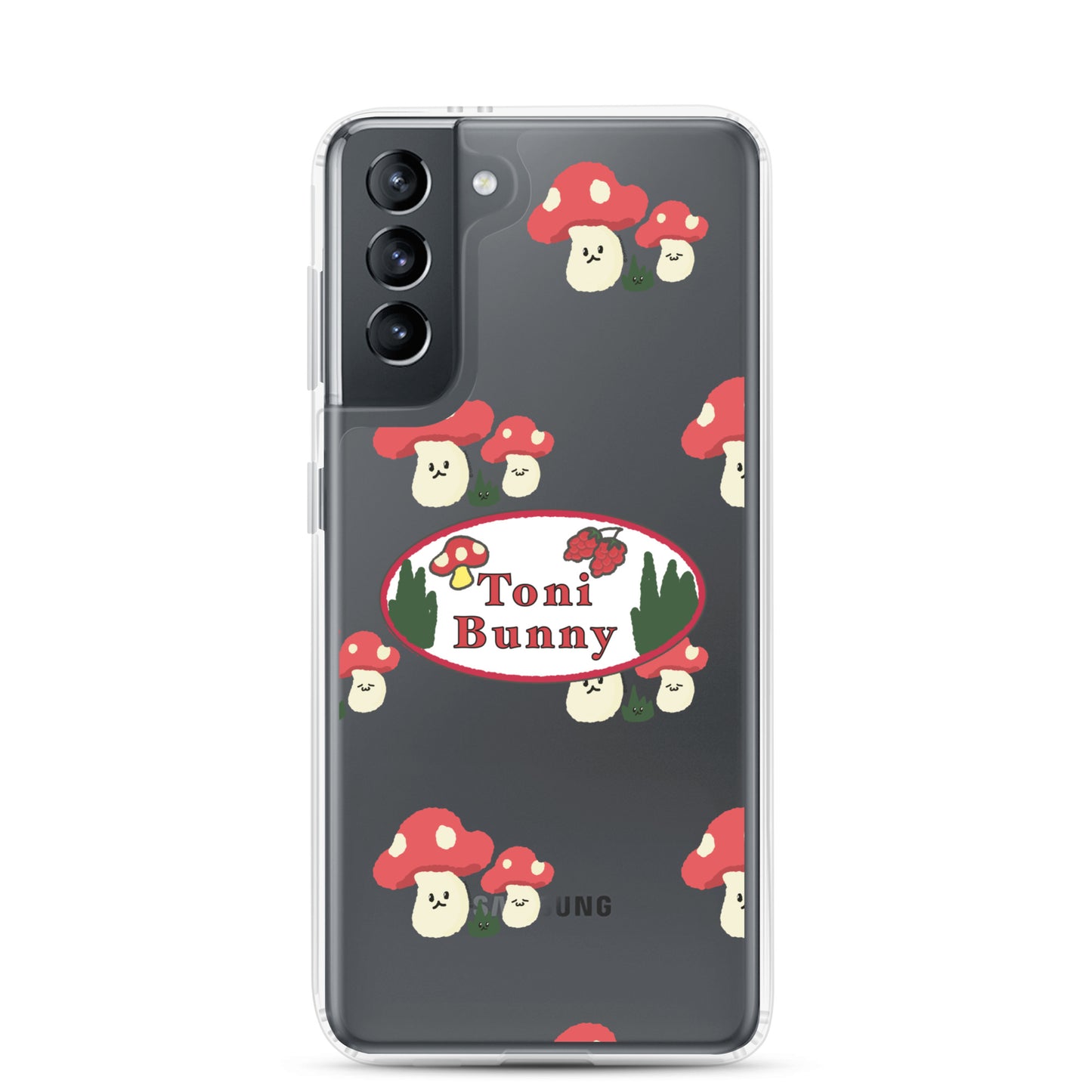 π ToniBunny Mushroom Logo Samsung Clear Case π
