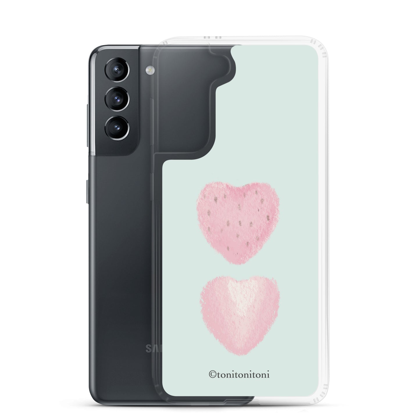 π Blue Strawberry Samsung Clear Case π