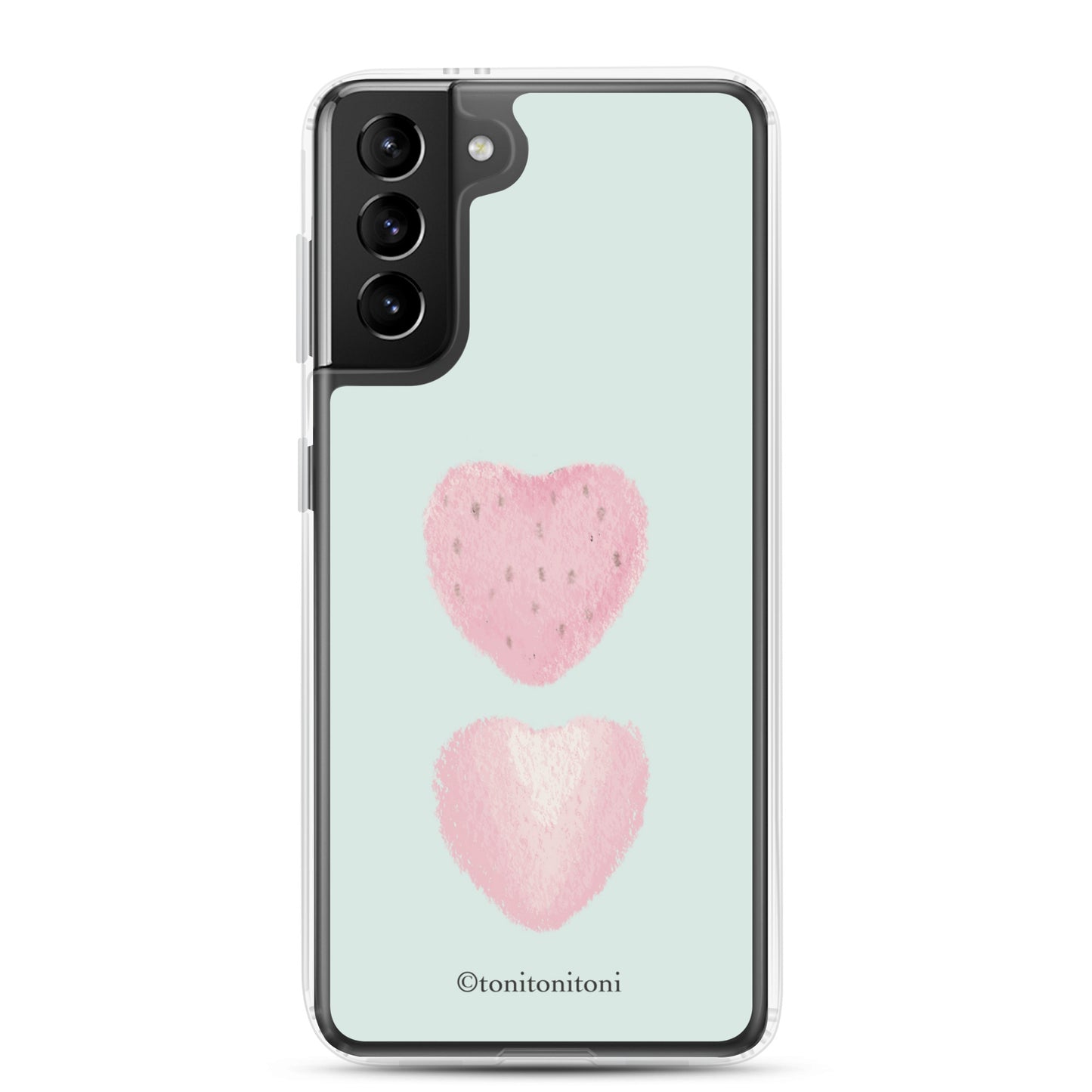 π Blue Strawberry Samsung Clear Case π
