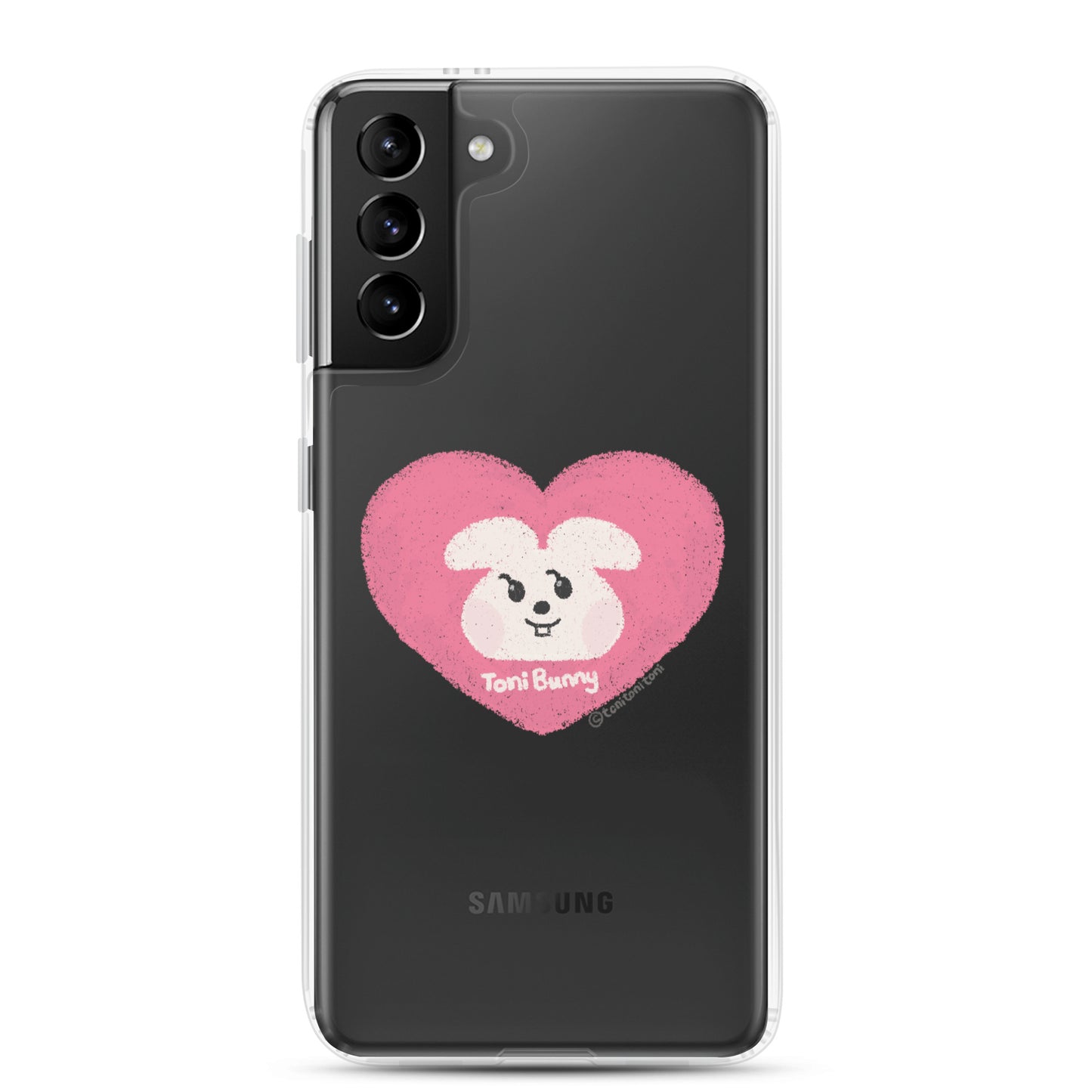 π ToniBunny Pink Heart Logo Samsung Clear Case π