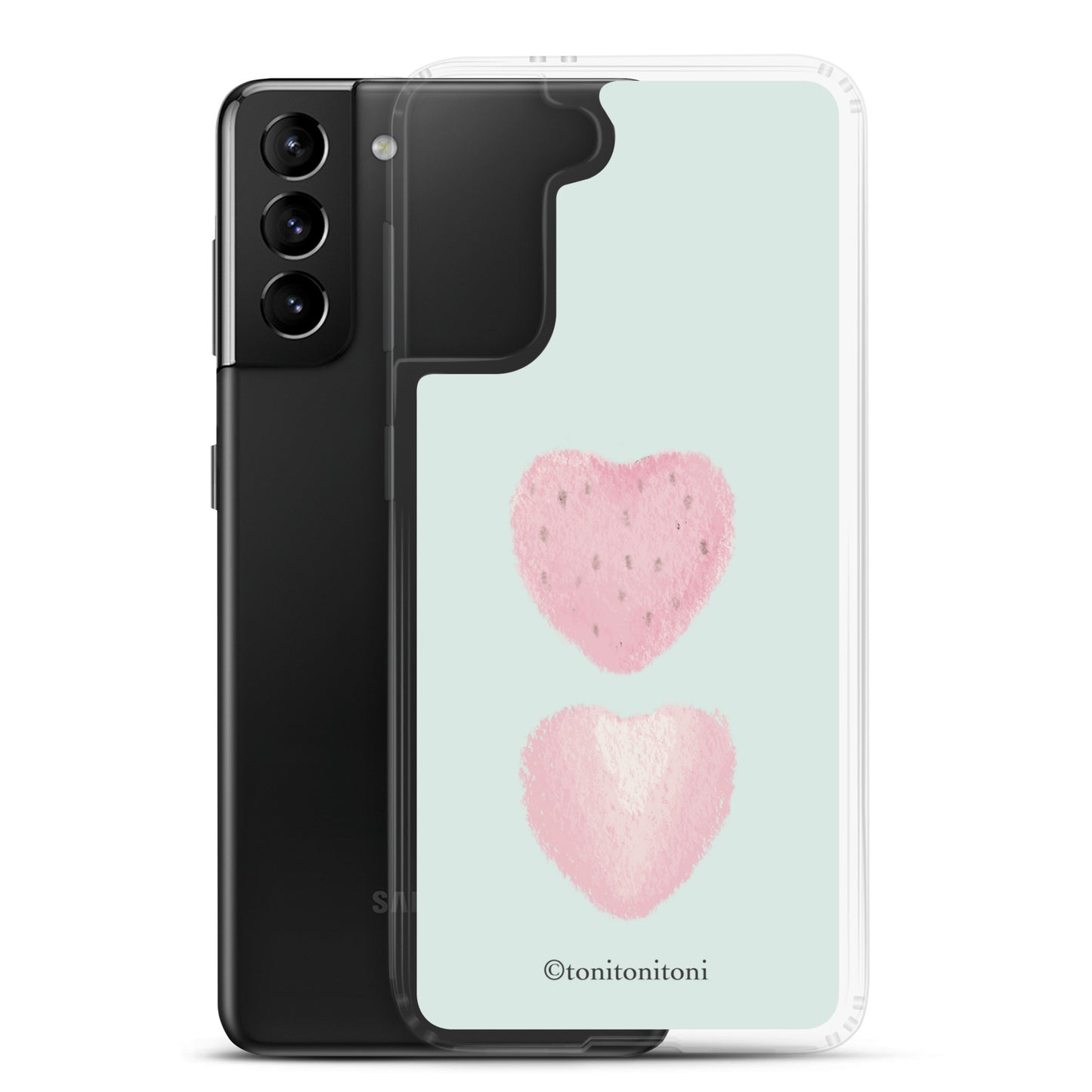 π Blue Strawberry Samsung Clear Case π