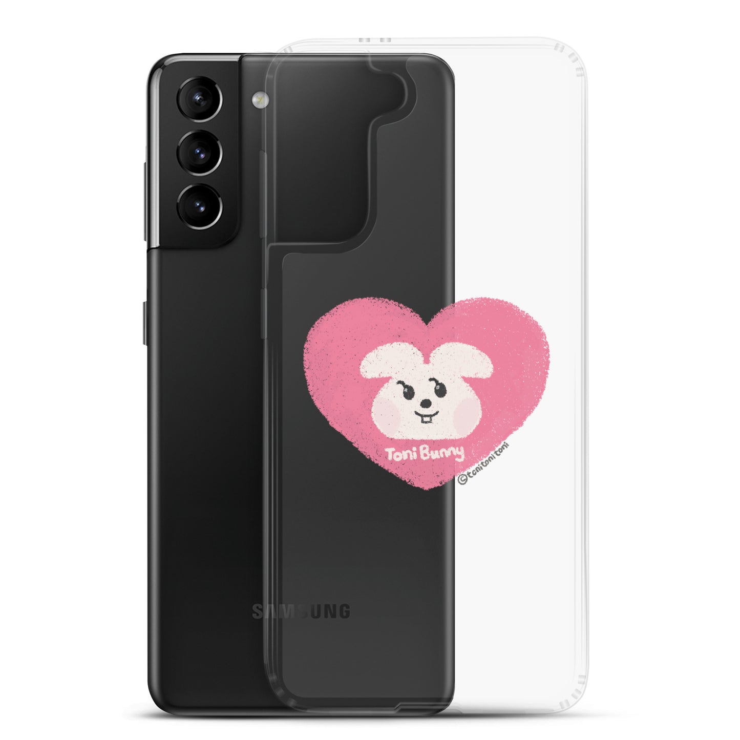 π ToniBunny Pink Heart Logo Samsung Clear Case π