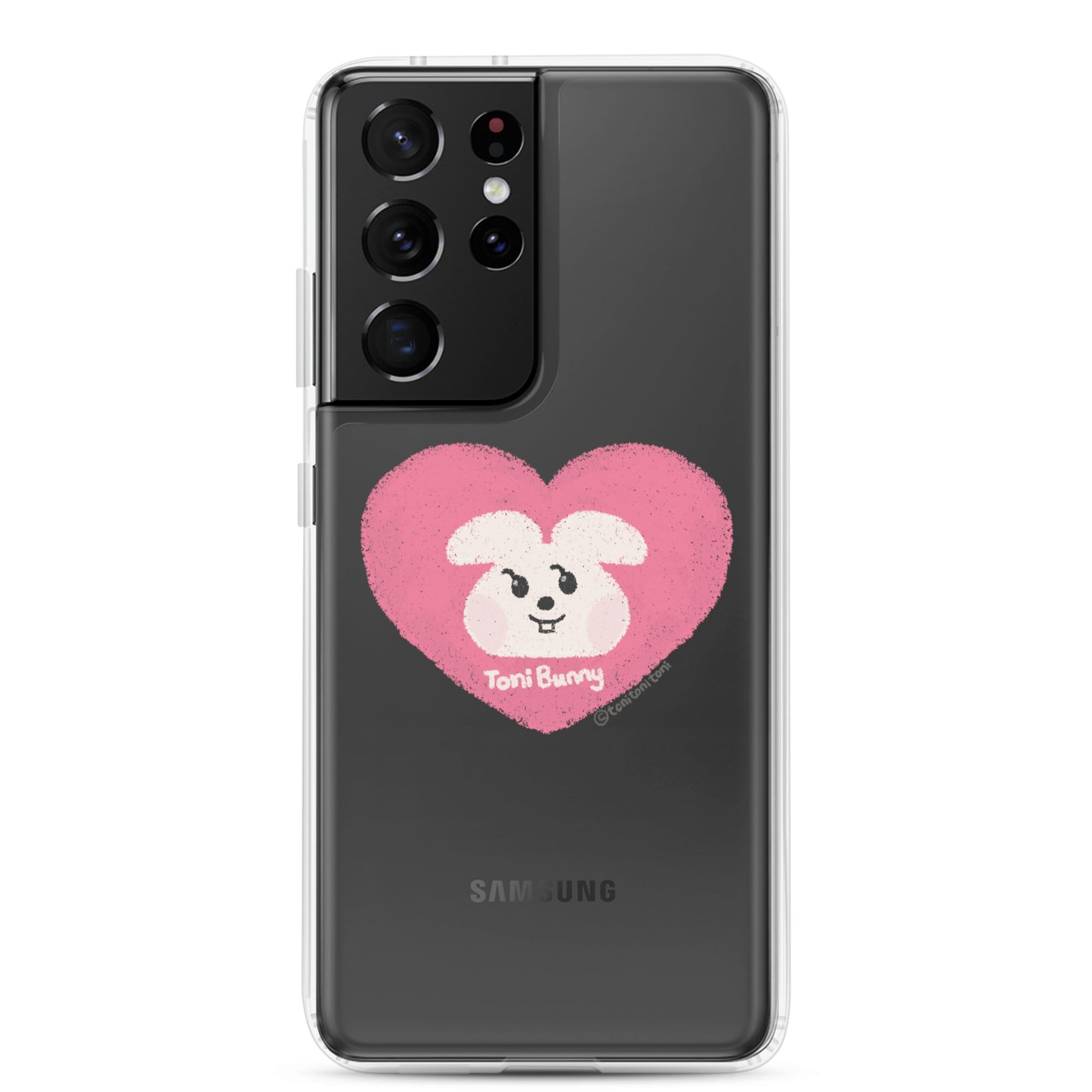 π ToniBunny Pink Heart Logo Samsung Clear Case π