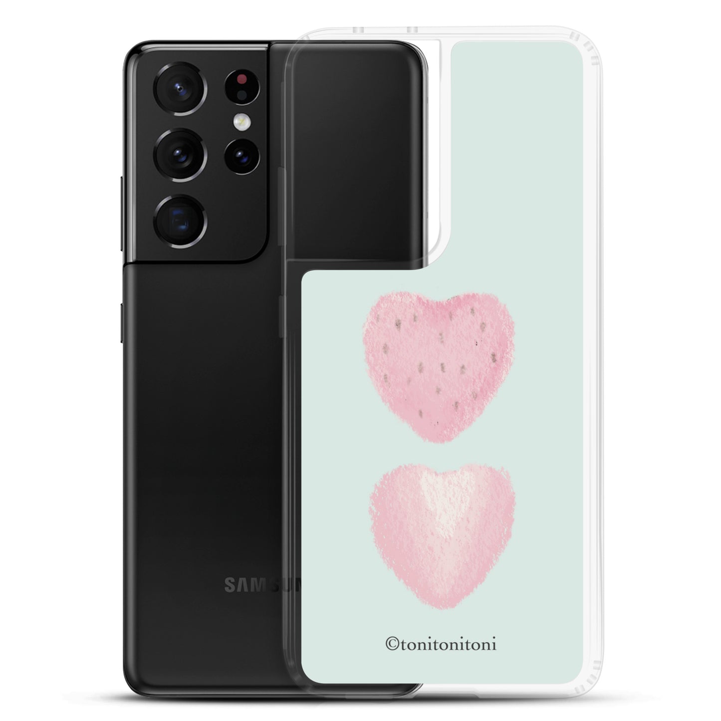 π Blue Strawberry Samsung Clear Case π