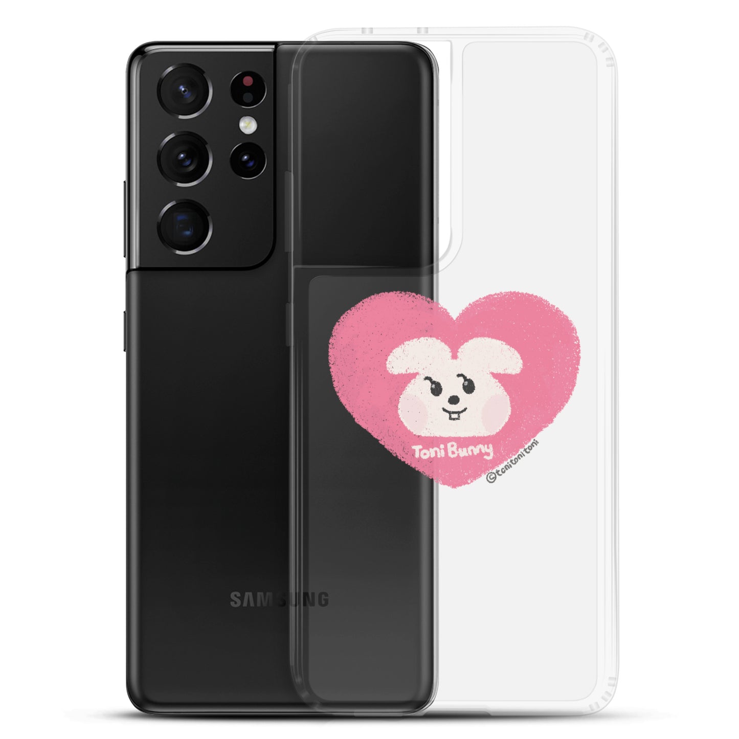 π ToniBunny Pink Heart Logo Samsung Clear Case π