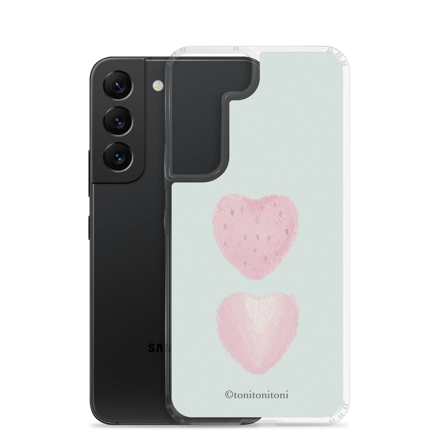 π Blue Strawberry Samsung Clear Case π
