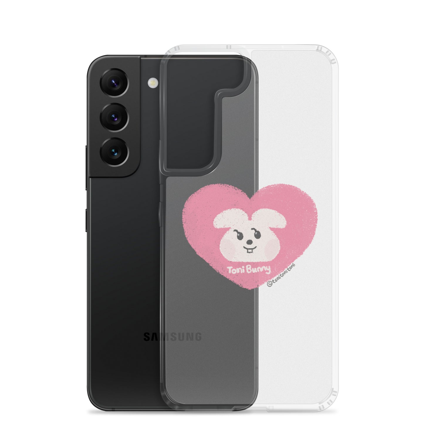 π ToniBunny Pink Heart Logo Samsung Clear Case π