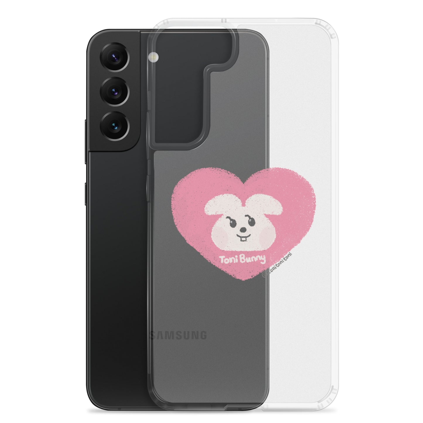π ToniBunny Pink Heart Logo Samsung Clear Case π