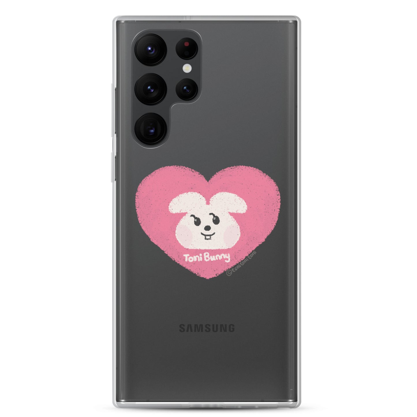 π ToniBunny Pink Heart Logo Samsung Clear Case π
