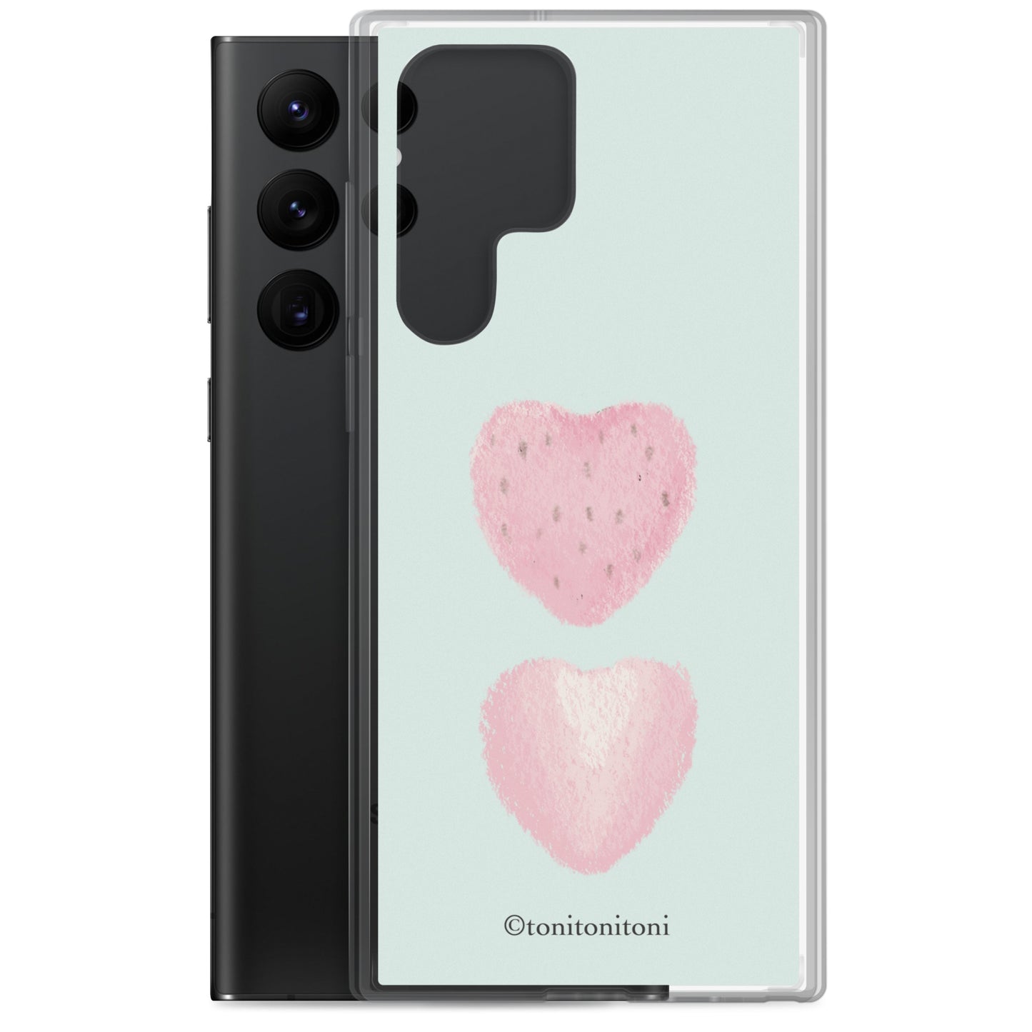 π Blue Strawberry Samsung Clear Case π