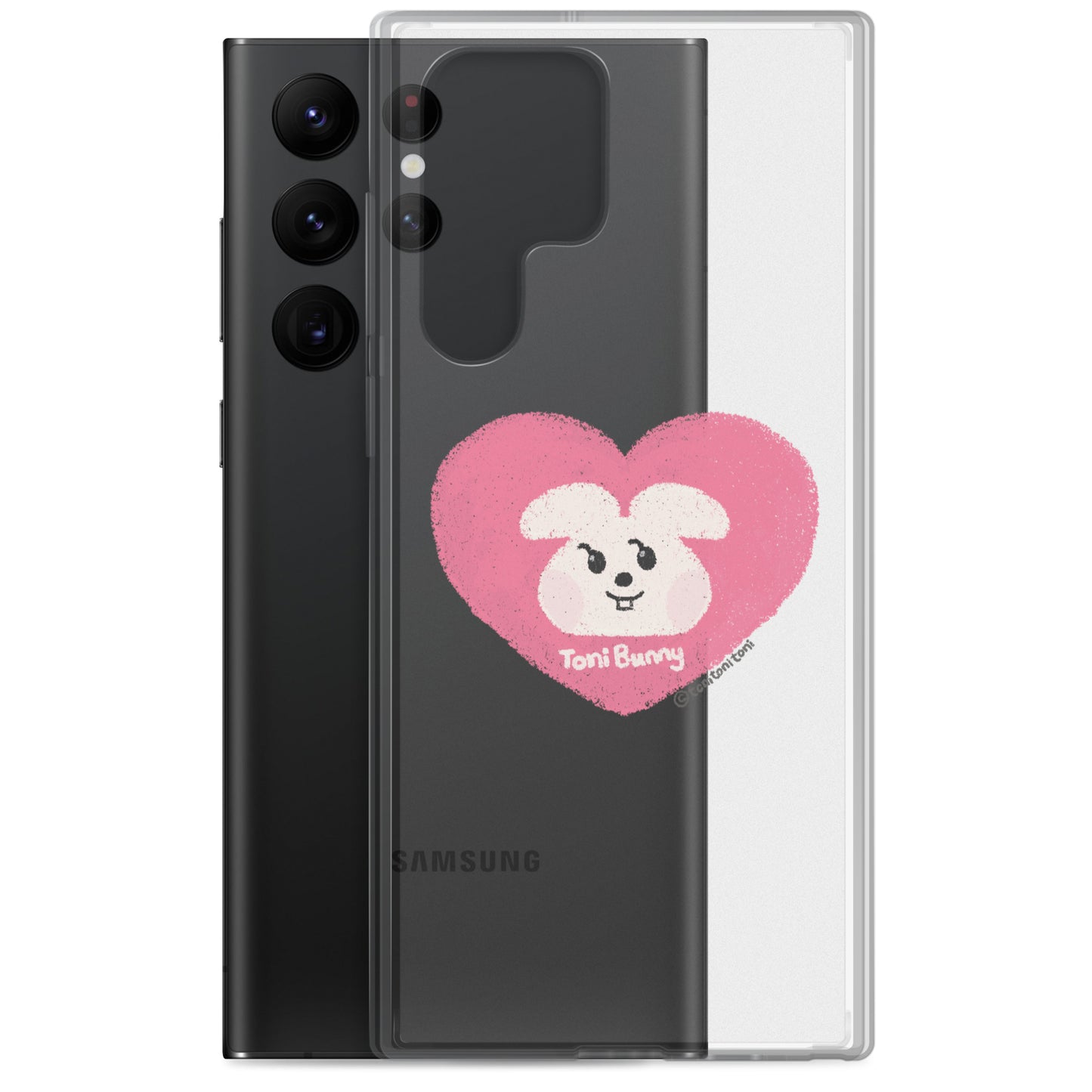π ToniBunny Pink Heart Logo Samsung Clear Case π