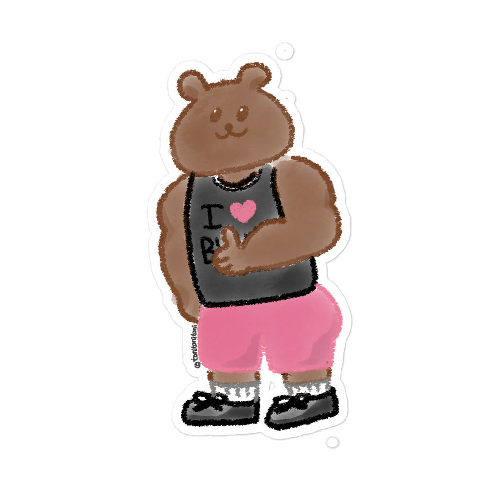 π» Athletic ToniBear Bubble-free Stickers π»