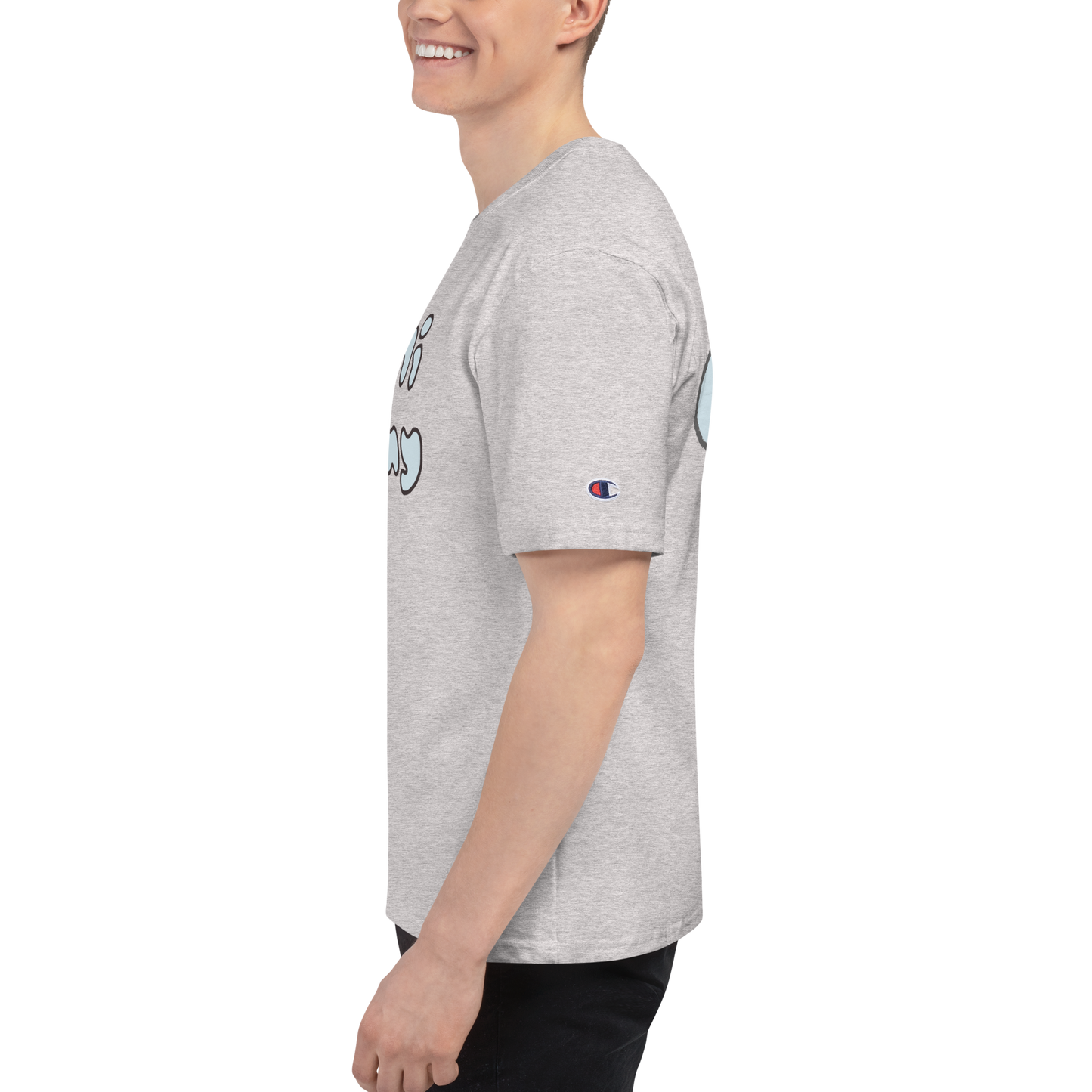 π ToniBunny Blue Bubble Letter Men's Champion T-Shirt π
