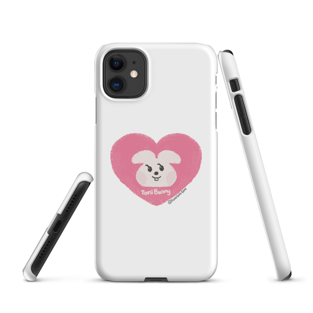 π ToniBunny Pink Heart iPhone Snap Case π