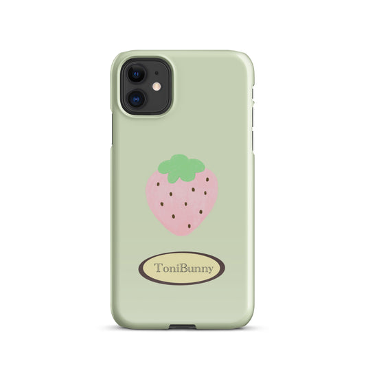 π Green Strawberry iPhone Snap Case π